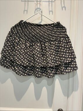 Sugar Lips Floral Smocked Ruffled Mini Skirt Size XS ⭐️